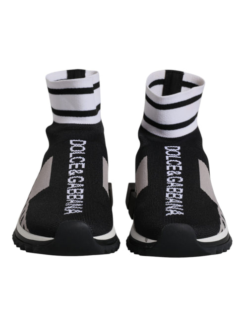 Dolce & Gabbana Black Gray Sorrento Socks Men Sneakers Shoes